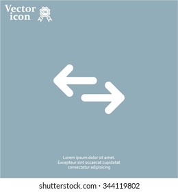 Exchange icon in flat style