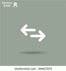 Exchange icon in flat style