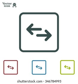 Exchange icon in flat style