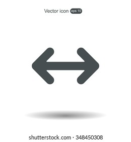 Exchange icon in flat style