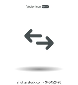 Exchange icon in flat style