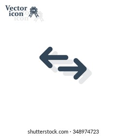 Exchange icon in flat style