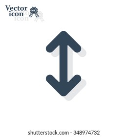Exchange icon in flat style