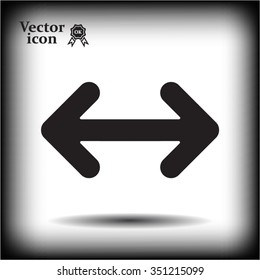 Exchange icon in flat style