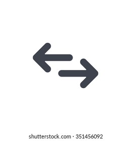 Exchange icon in flat style