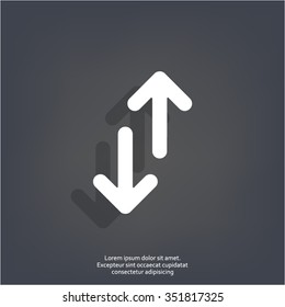 Exchange icon in flat style