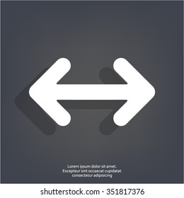 Exchange icon in flat style