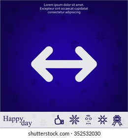 Exchange icon in flat style