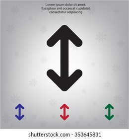 Exchange icon in flat style