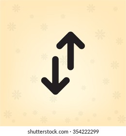 Exchange icon in flat style