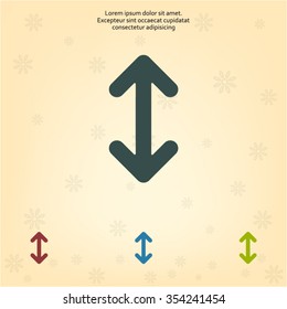Exchange icon in flat style