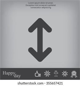 Exchange icon in flat style