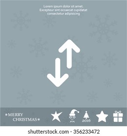 Exchange icon in flat style