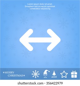 Exchange icon in flat style