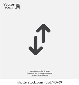 Exchange icon in flat style
