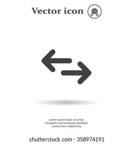 Exchange icon in flat style