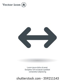 Exchange icon in flat style