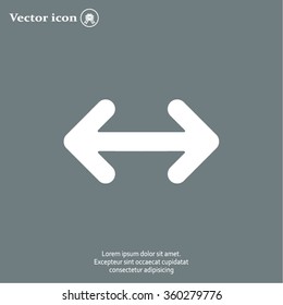 Exchange icon in flat style