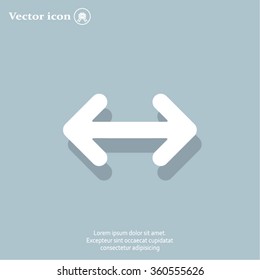 Exchange icon in flat style