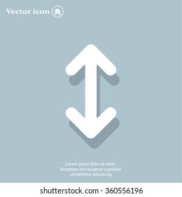 Exchange icon in flat style