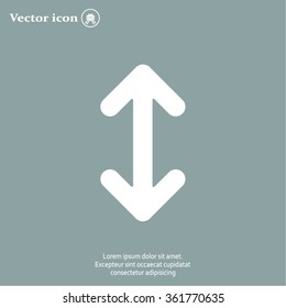 Exchange icon in flat style