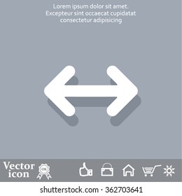 Exchange icon in flat style