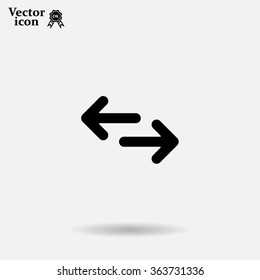Exchange icon in flat style