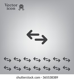 Exchange icon in flat style