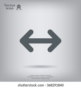 Exchange icon in flat style