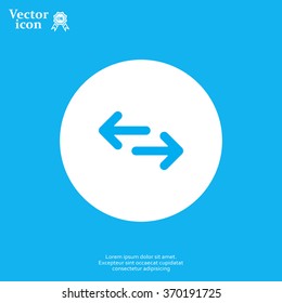 Exchange icon in flat style