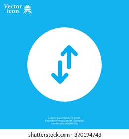 Exchange icon in flat style