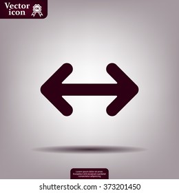 Exchange icon in flat style