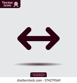 Exchange icon in flat style