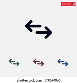 Exchange icon in flat style