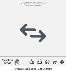 Exchange icon in flat style