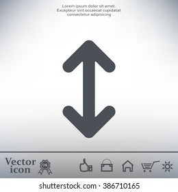 Exchange icon in flat style