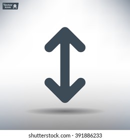Exchange icon in flat style