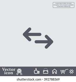 Exchange icon in flat style