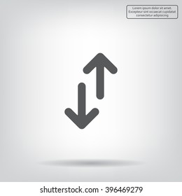 Exchange icon in flat style
