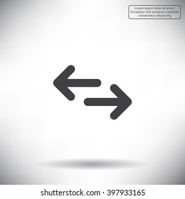 Exchange icon in flat style