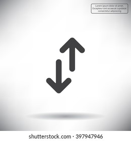 Exchange icon in flat style