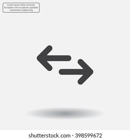 Exchange icon in flat style