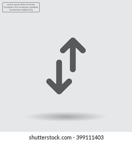 Exchange icon in flat style