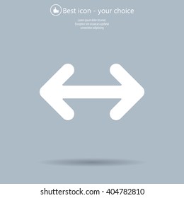 Exchange icon in flat style