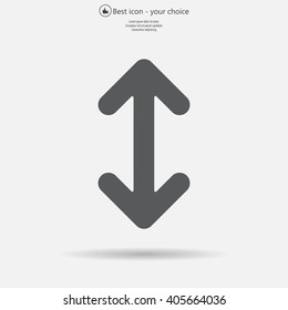 Exchange icon in flat style