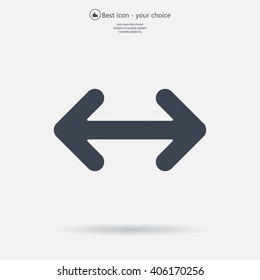 Exchange icon in flat style