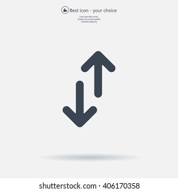 Exchange icon in flat style