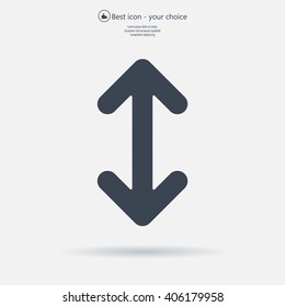 Exchange icon in flat style