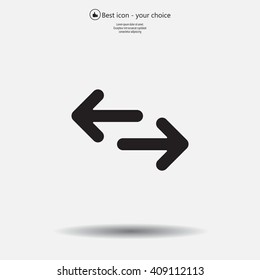 Exchange icon in flat style