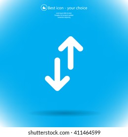 Exchange icon in flat style